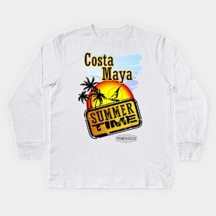 Costa Maya, Mexico Kids Long Sleeve T-Shirt